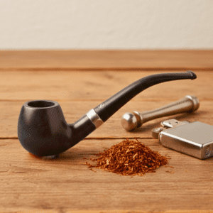 pipa de madera con resina, para tabaco picado