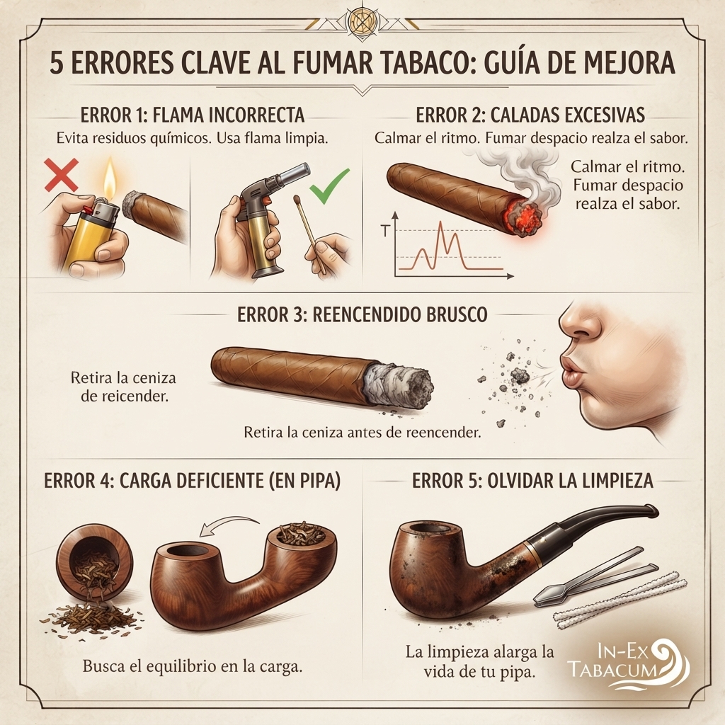 los 5 errores al fumar tabaco